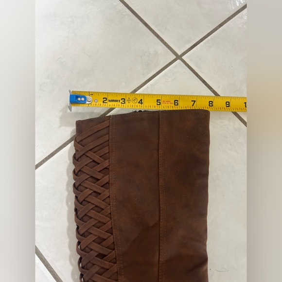 Furgalicious Women's Brown Braided Shaft Mid-Calf Boots - Picture 10 of 10